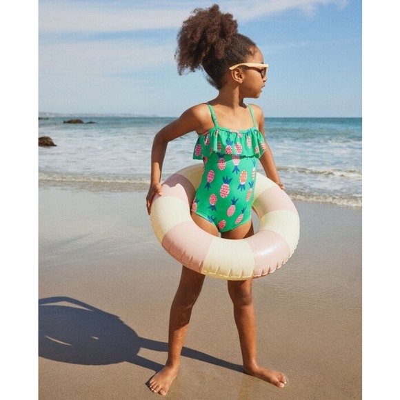 Hanna Andersson Other - Girls Hanna Andersson Swimsuit Size 6-7 Green Pineapple Print Beach pool vacay